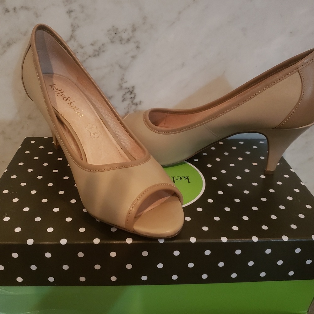 Kelly & Katie peep toe heels